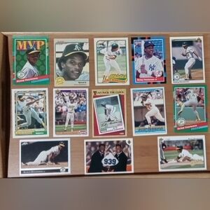 Rickey Henderson Baseball Trading Card Lot